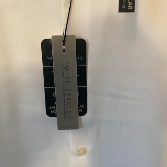 Perry Ellis Men's Bright White dress shirt - Picture 5 of 12